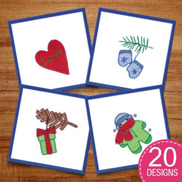 Picture of Christmas Minis Four Embroidery Design Pack
