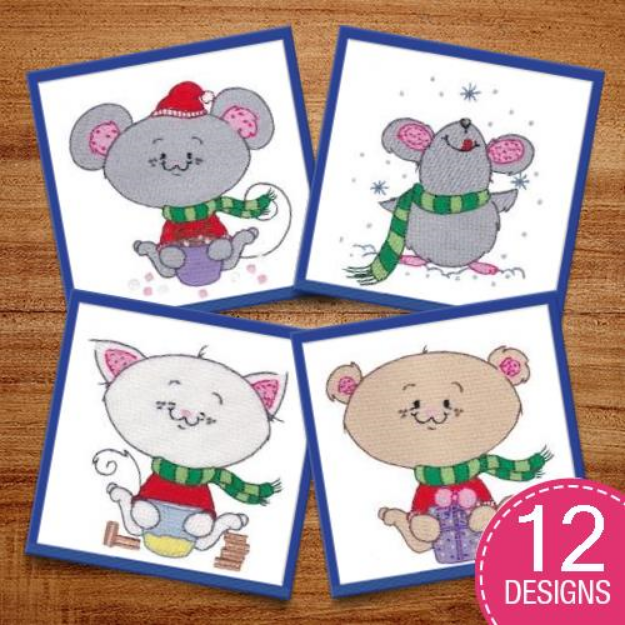 Picture of Winter Critters Embroidery Design Pack