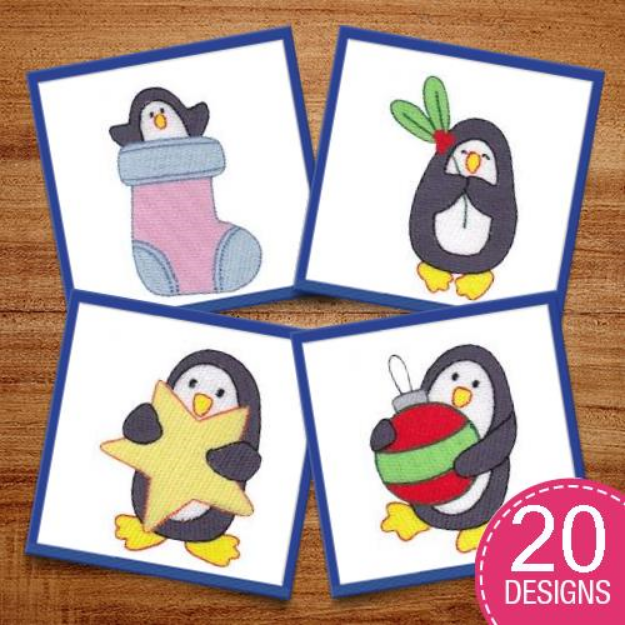 Picture of Penguin Fun Embroidery Design Pack