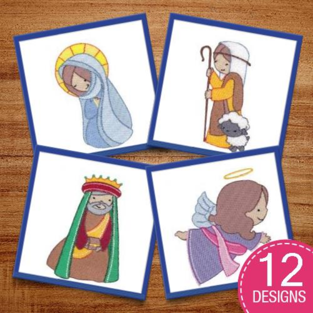 Picture of Cute Nativity Embroidery Design Pack