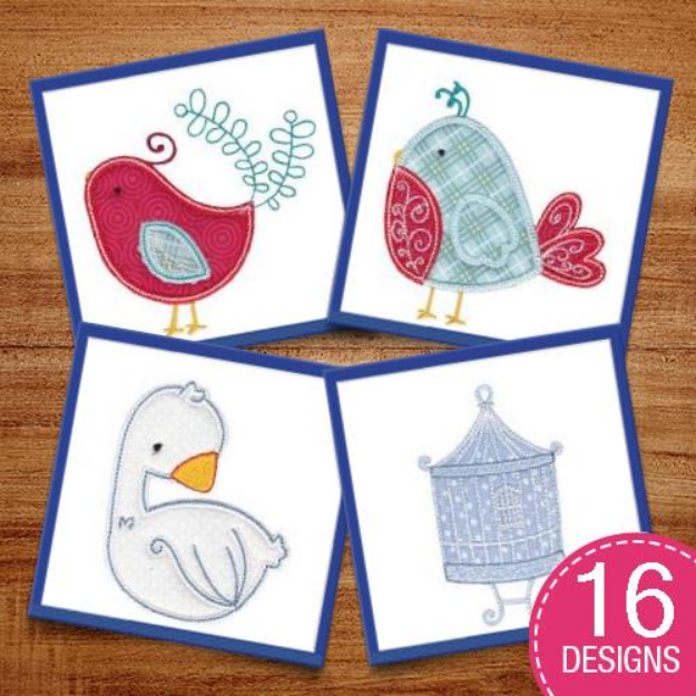 Picture of Tweet Thing Applique Embroidery Design Pack