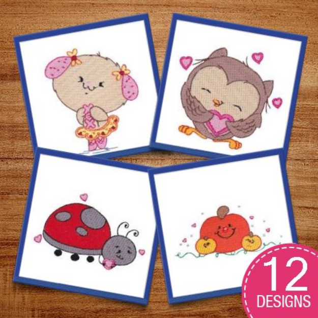 Picture of Valentines Cuties Embroidery Design Pack