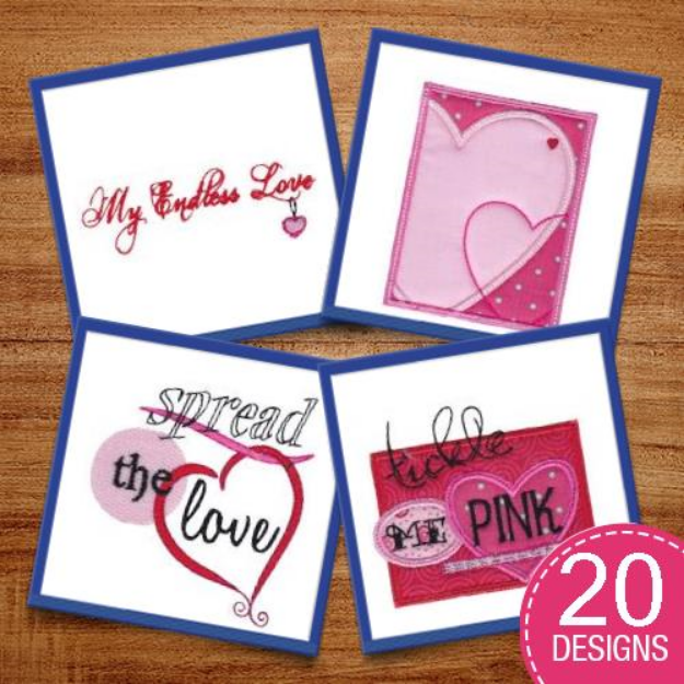 Picture of All About Love Embroidery Design Pack