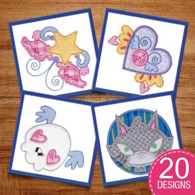 Picture of Tweens Applique Embroidery Design Pack