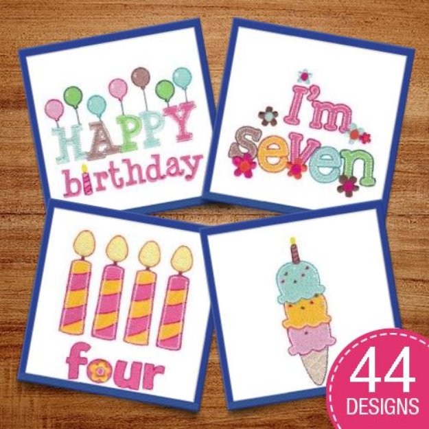 Picture of Birthday Girl Embroidery Design Pack