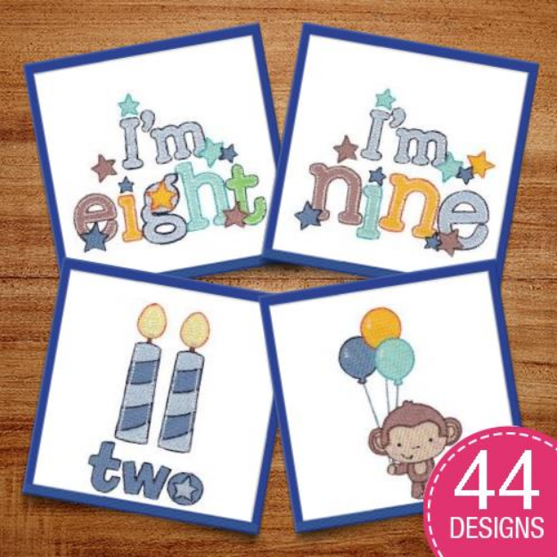 Picture of Birthday Boy Embroidery Design Pack