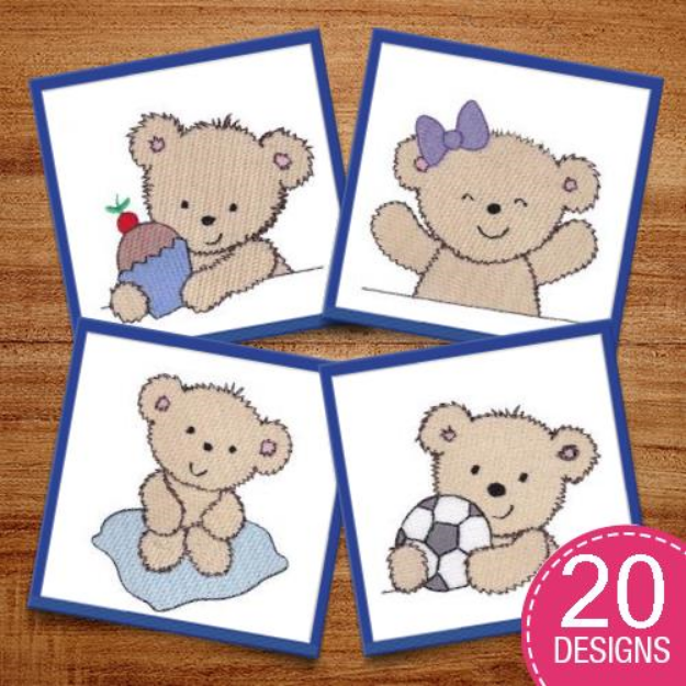 Picture of Cuddle Bear Embroidery Design Pack