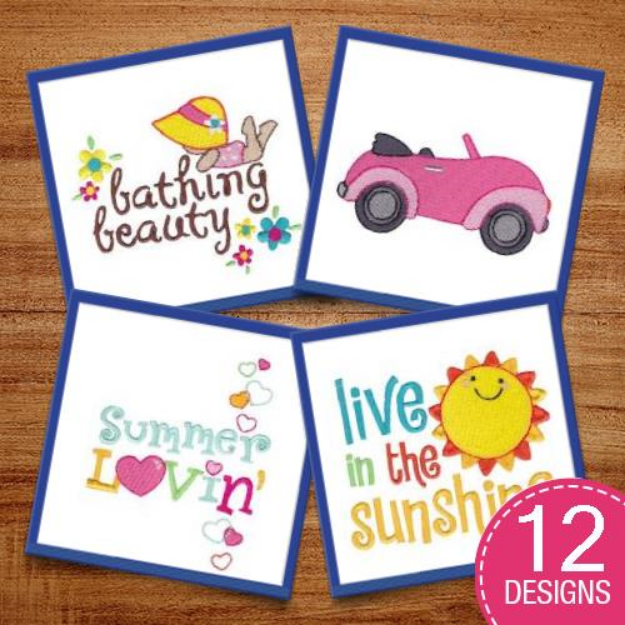 Picture of Summer Loving Embroidery Design Pack