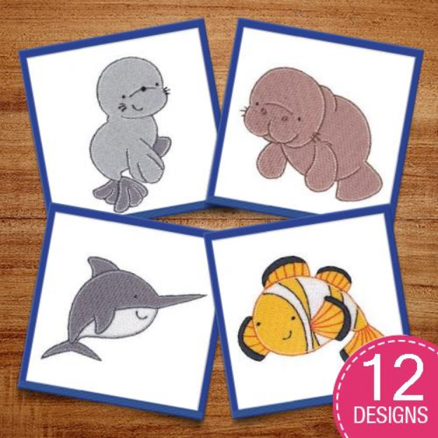 Picture of Sea Creatures Too Embroidery Design Pack
