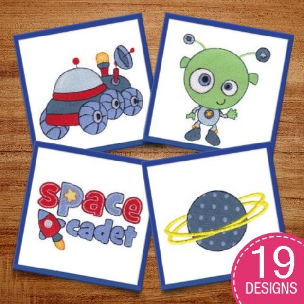 Picture of Spaced Out Embroidery Design Pack