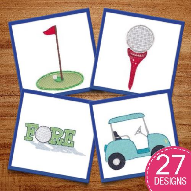 Picture of Tee Off Embroidery Design Pack