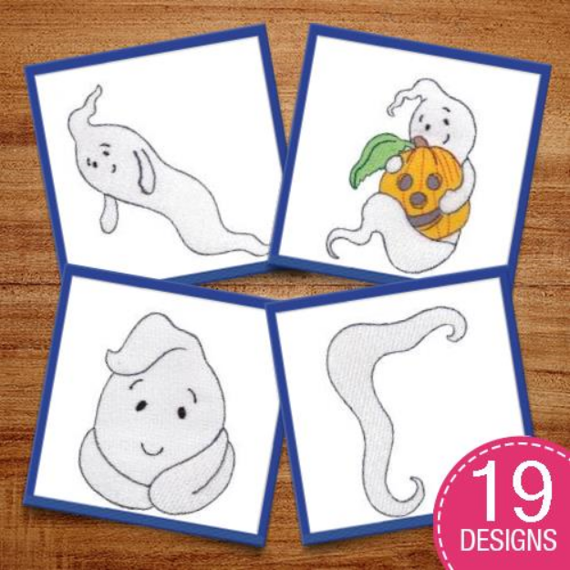 Picture of Ghostly Embroidery Design Pack