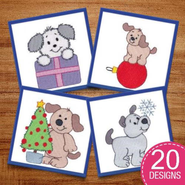 Picture of Dog Gone Christmas Embroidery Design Pack