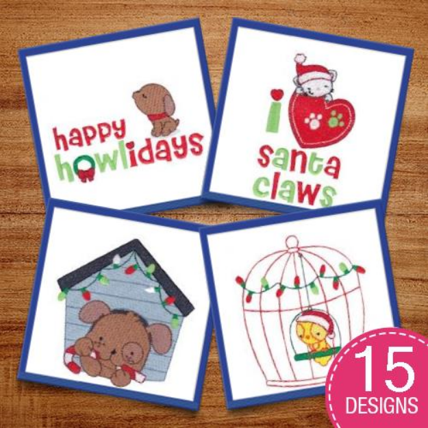 Picture of Pet Christmas Embroidery Design Pack