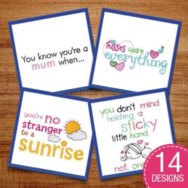 Picture of You're A Mom When... Embroidery Design Pack