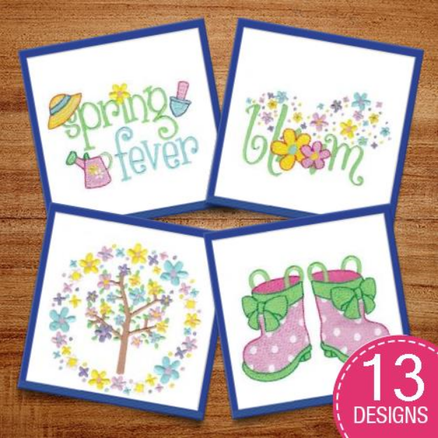 Picture of Spring Fever Embroidery Design Pack