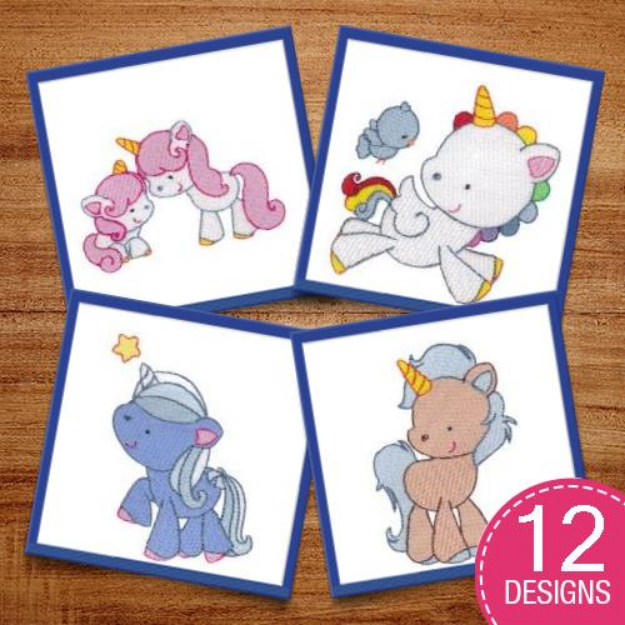Picture of Magical Unicorns Embroidery Design Pack
