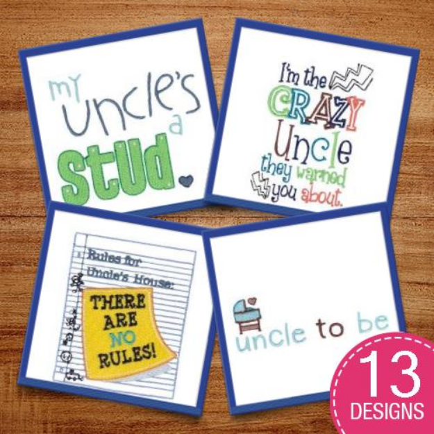 Picture of Dear Uncle Embroidery Design Pack
