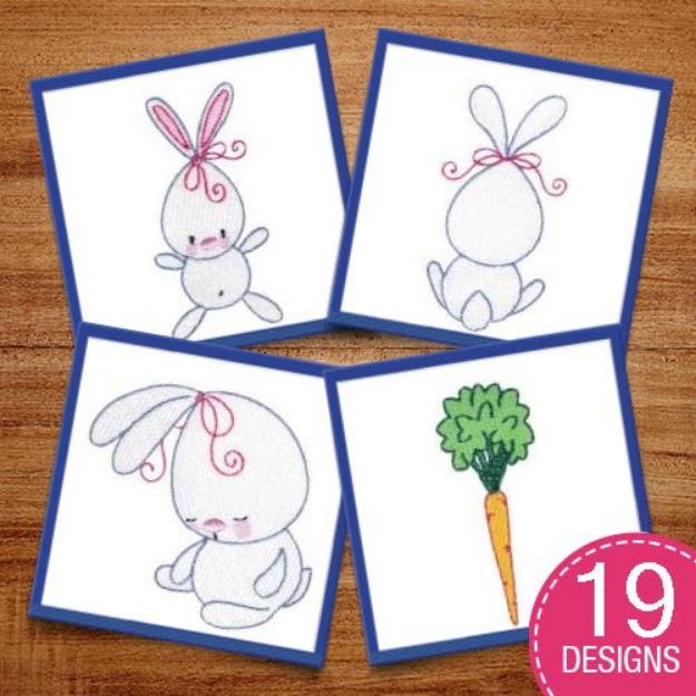 Picture of Little Bunny Embroidery Design Pack