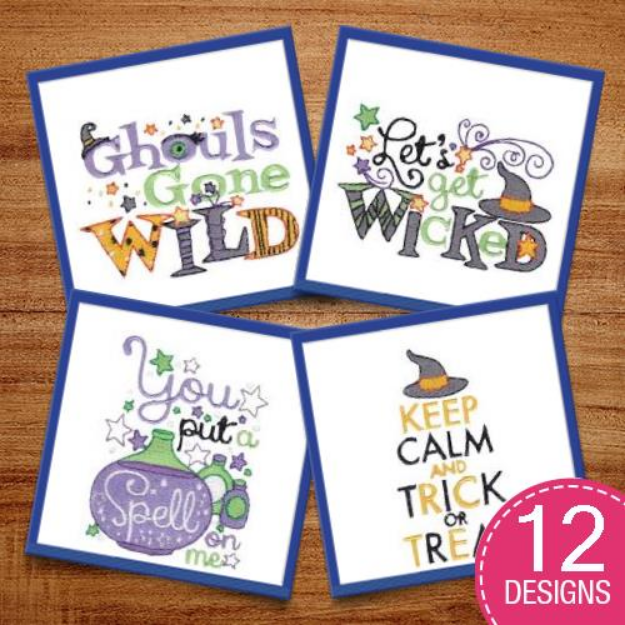 Picture of Sassy Halloween Embroidery Design Pack