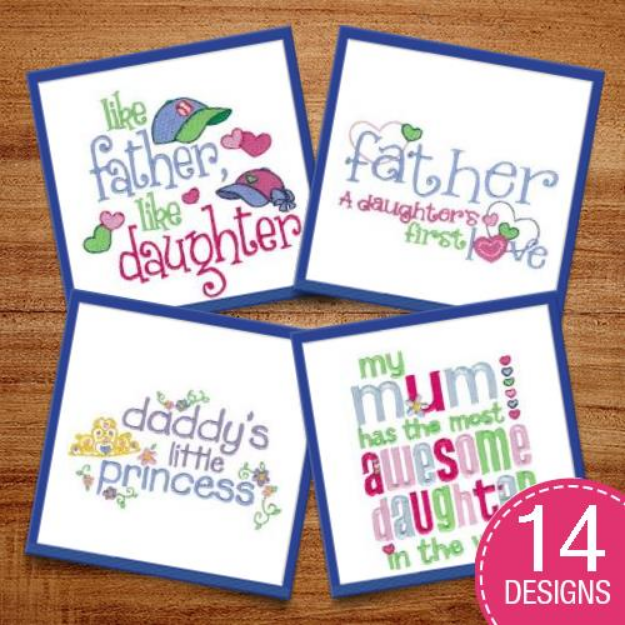 Picture of Dear Daughter Embroidery Design Pack