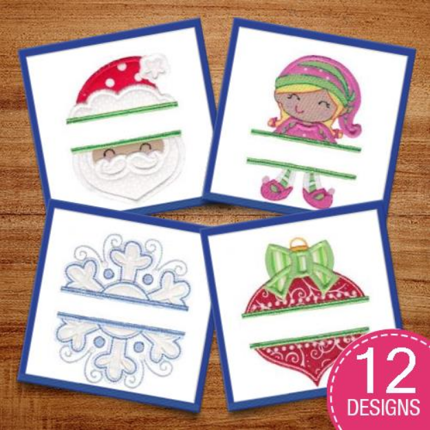 Picture of Split Christmas Applique Embroidery Design Pack