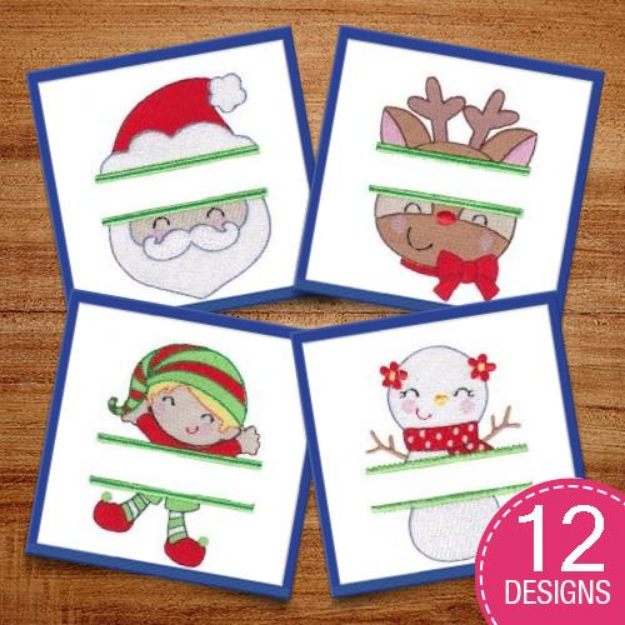 Picture of Split Christmas Embroidery Design Pack