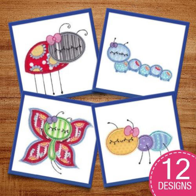 Picture of Bug Off Applique Embroidery Design Pack