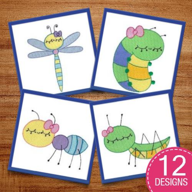 Picture of Bug Off Embroidery Design Pack