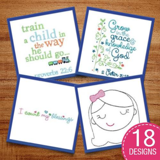 Picture of Childrens Bible Embroidery Design Pack