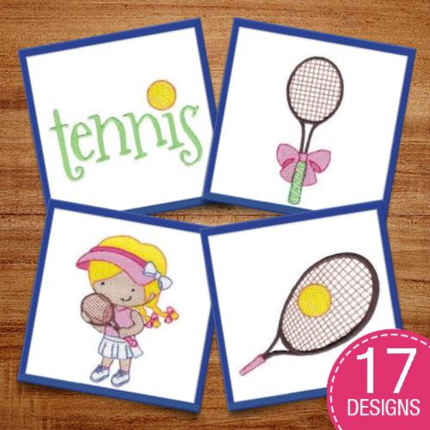 Picture of Tennis Embroidery Design Pack