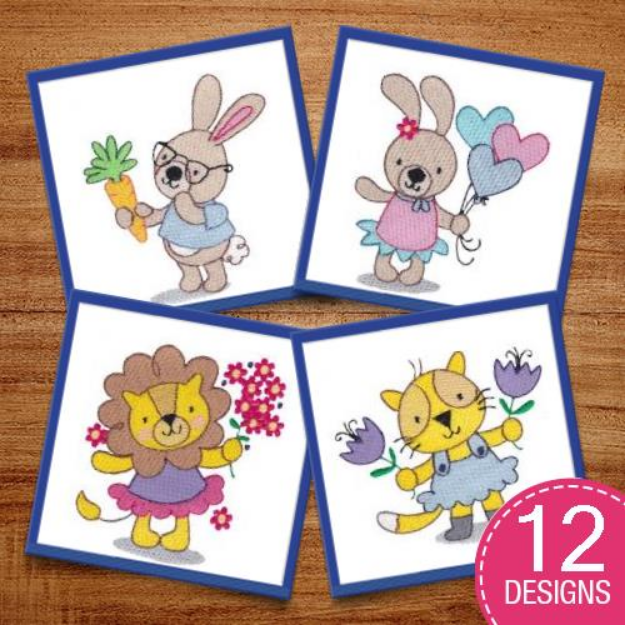 Picture of Animal Friends Embroidery Design Pack