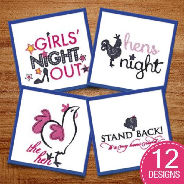Picture of Hens Party Embroidery Design Pack