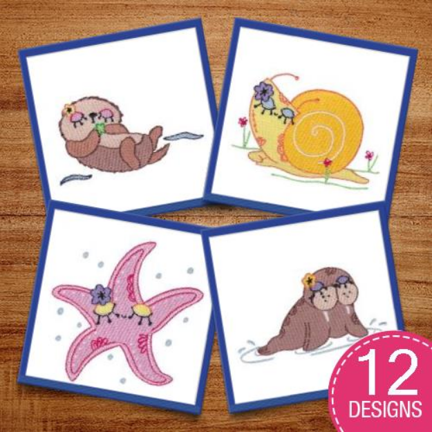 Picture of Decorative Sea Creatures Too Embroidery Design Pack