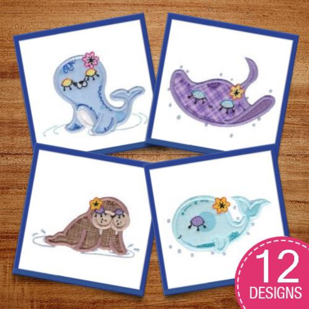 Picture of Decorative Sea Creatures Too Applique Embroidery Design Pack