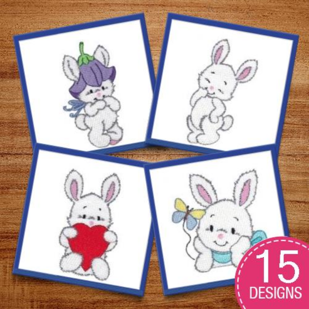 Picture of Bunnies Embroidery Design Pack