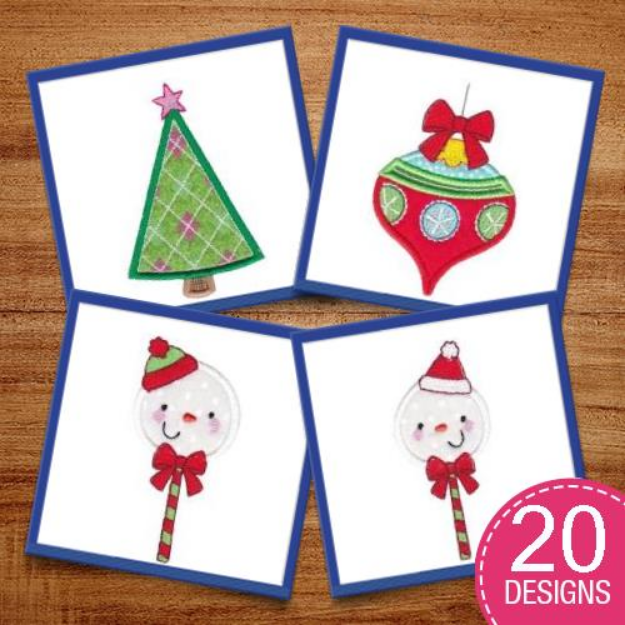 Picture of Jolly Holiday Applique Embroidery Design Pack