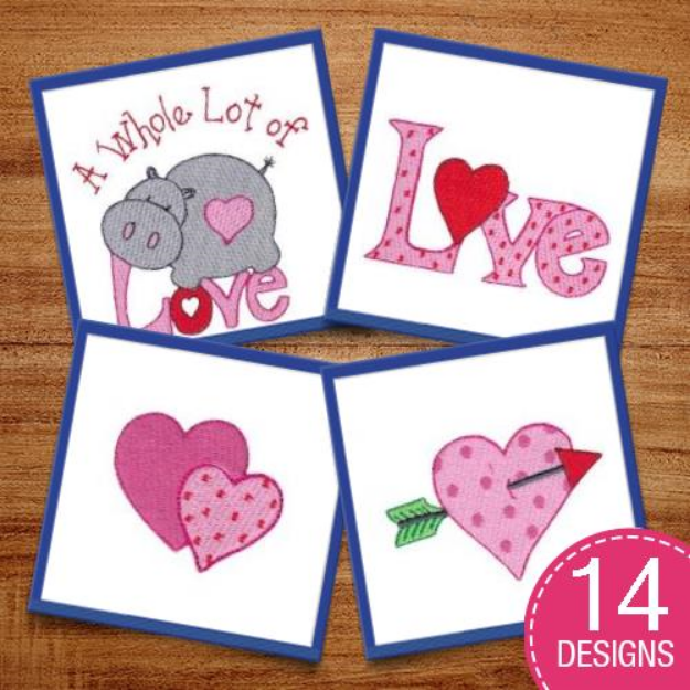 Picture of Too Cute Valentine Embroidery Design Pack
