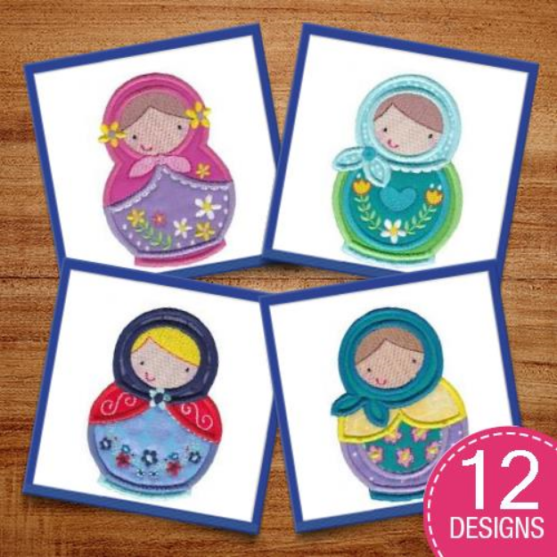 Picture of Matryoshka Applique Embroidery Design Pack
