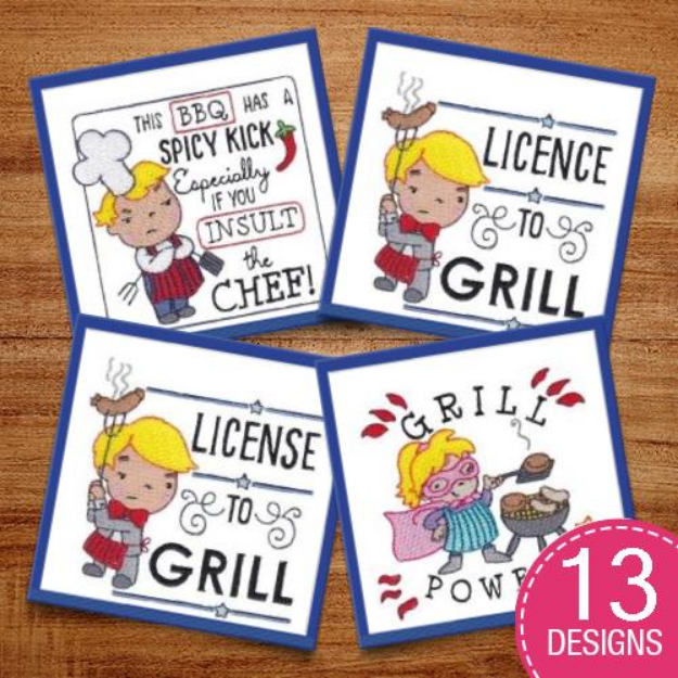 Picture of Grillin' & Chillin' Embroidery Design Pack