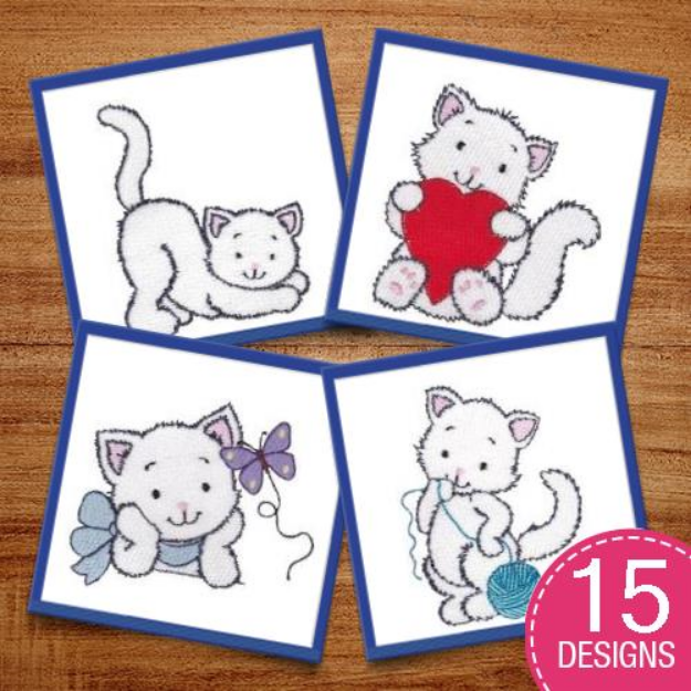 Picture of Precious Kittens Embroidery Design Pack
