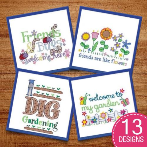 Picture of Garden Sentiments Embroidery Design Pack
