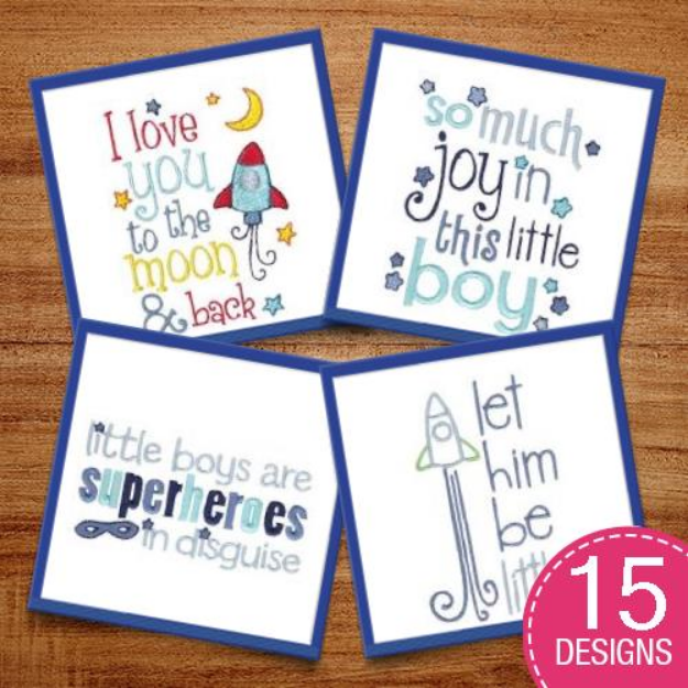 Picture of Baby Boy Sentiments Too Embroidery Design Pack