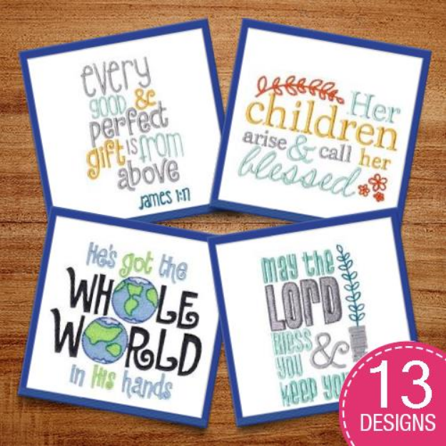 Picture of Childrens Bible   Embroidery Design Pack