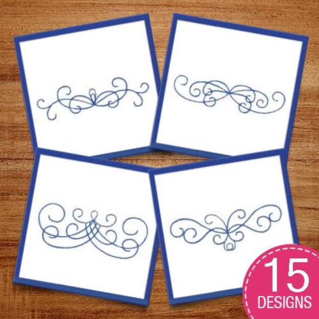 Picture of Swirly Dividers Embroidery Design Pack