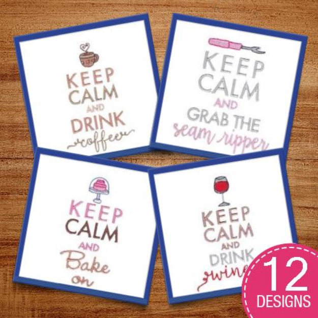 Picture of Keep Calm Embroidery Design Pack