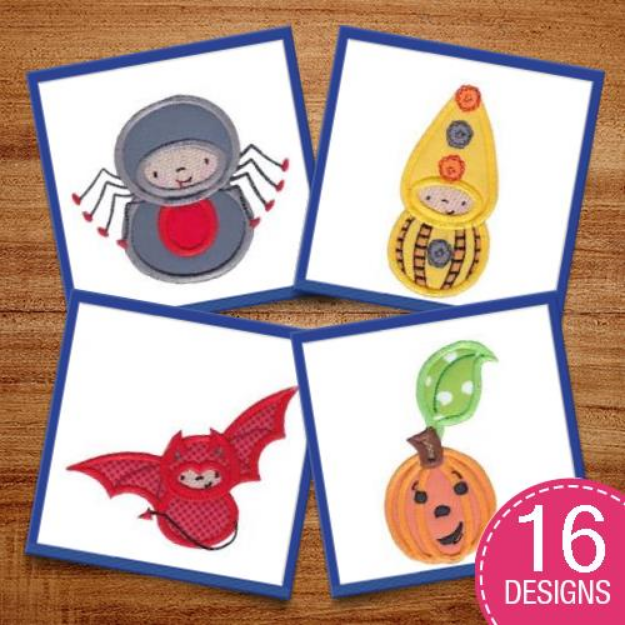 Picture of Halloween Wobbles Applique Embroidery Design Pack