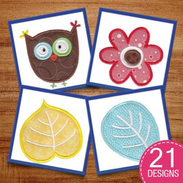 Picture of Forest Whimsy Applique Embroidery Design Pack