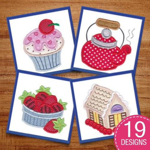 Picture of Baking Applique Embroidery Design Pack