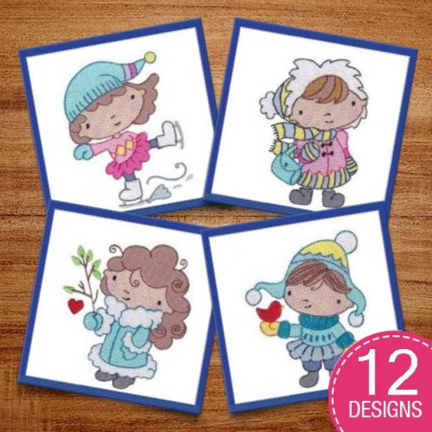 Picture of Winter Cuties Embroidery Design Pack